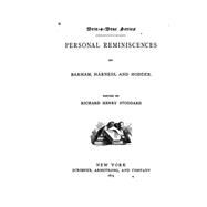Personal Reminiscences by Barham, Harness, and Hodder by Harness, William, 9781523813186