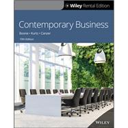 Contemporary Business [Rental Edition] by Boone, Louis E.; Kurtz, David L.; Canzer, Brahm, 9781119813187