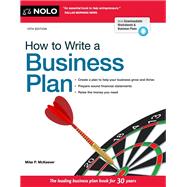 How to Write a Business Plan by McKeever, Mike P., 9781413323191