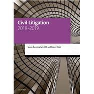 Civil Litigation 2018-2019 by Cunningham-Hill, Susan; Elder, Karen, 9780198823193