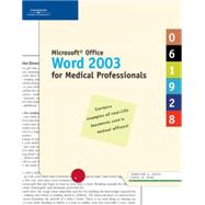 Microsoft Office Word 2003 for Medical Professionals by Duffy, Jennifer; Cram, Carol M., 9781418843205