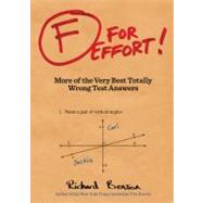 F for Effort! by Benson, Richard, 9781452113227