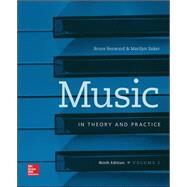 Workbook t/a Music in Theory and Practice, Volume I by Benward, Bruce; Saker, Marilyn, 9780077493318