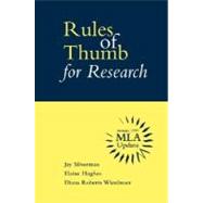 Rules of Thumb for Research by Silverman, Jay, 9780072363319
