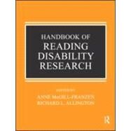 Handbook of Reading Disability Research by McGill-Franzen; Anne, 9780805853346