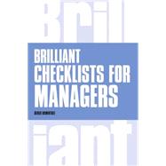 Brilliant Checklists for Managers by Rowntree, Derek, 9781292083346