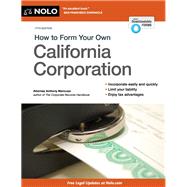 How to Form Your Own California Corporation by Mancuso, Anthony, 9781413323351