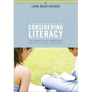 Considering Literacy by Adler-Kassner, Linda, 9780321113382