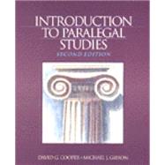 Introduction to Paralegal Studies by Cooper, David; Gibson, Michael J., 9780827383395