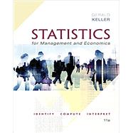 Statistics for Management and Economics + XLSTAT Bind-in by Keller, Gerald, 9781337093453