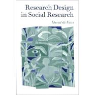 Research Design in Social Research by David de Vaus, 9780761953463