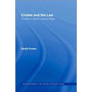 Cricket and the Law by Fraser; David, 9780714653471