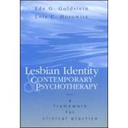 Lesbian Identity and Contemporary Psychotherapy: A Framework for Clinical Practice by Goldstein; Eda, 9780881633498