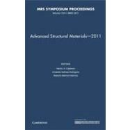 Advanced Structural Materials 2011 by Calderon, Hector A.; Rodriguez, Armando Salinas; Ramirez, Heberto Balmori, 9781605113500