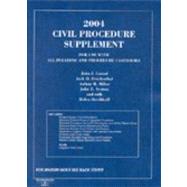 Civil Procedure 2004 by Cound, John J.; Friedenthal, Jack H.; Miller, Arthur R.; Sexton, John E., 9780314153548