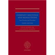 Company Meetings and Resolutions (Digital Pack) Law, Practice, and Procedure by Kosmin, Leslie; Roberts, Catherine, 9780198853572