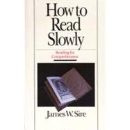 How to Read Slowly Reading for Comprehension by SIRE, JAMES W., 9780877883579