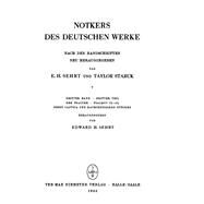 Notkers Des Deutschen Werke by Sehrt, Edward H., 9783110483581