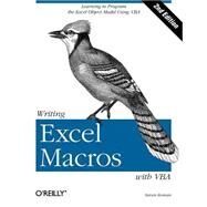 Writing Excel Macros with VBA by Roman, Steven, 9780596003593