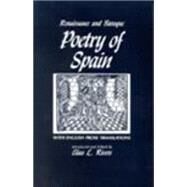 Renaissance and Baroque Poetry of Spain by Rivers, Elias L., 9780881333633