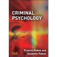 Criminal Psychology by Pakes; Francis, 9781843923640