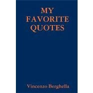 My Favorite Quotes by Berghella, Vincenzo, 9780615263687