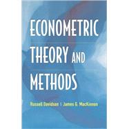 Econometric Theory and Methods by Davidson, Russell; MacKinnon, James G., 9780195123722