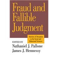 Fraud and Fallible Judgement: Deception in the Social and Behavioural Sciences by Marsland,David, 9781138523777
