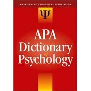 APA Dictionary of Psychology by American Psychological Association, 9781591473800