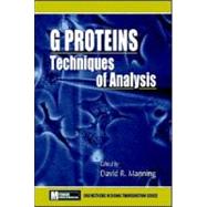 G ProteinsTechniques of Analysis by Manning; David R., 9780849333811