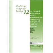 An Empirical Investigation of the Componentiality of L2 Reading in English for Academic Purposes by Cyril Weir , Yang Huizhong , Jin Yan, 9780521653817