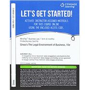 MindTap Business Law, 1 term (6 months) Printed Access Card for Cross/Miller's The Legal Environment of Business: Text and Cases, 10th by Cross, Frank; Miller, Roger, 9781337093842