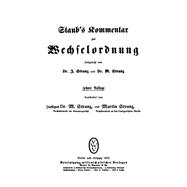 Staub's Kommentar Zur Wechselordnung by Staub, Hermann; Stranz, Moritz, 9783111303857
