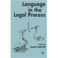 Language in the Legal Process by Cotterill, Janet, 9781403933881