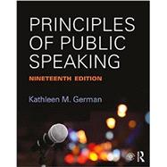 Principles of Public Speaking by German; Kathleen, 9781138233898