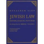 Jewish Law by Elon, Menachem, 9780827603899