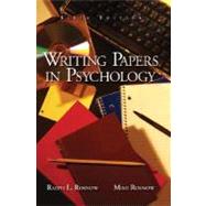 Writing Papers in Psychology by Rosnow, Ralph L.; Rosnow, Mimi, 9780534523954