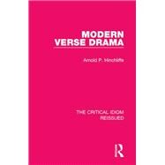 Modern Verse Drama by Hinchliffe,Arnold P., 9781138283978