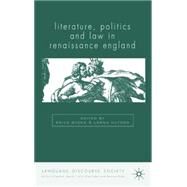 Literature, Politics And Law In Renaissance England by Sheen, Erica; Hutson, Lorna, 9780333983997