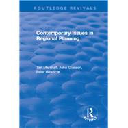 Contemporary Issues in Regional Planning by Glasson,John, 9781138724006