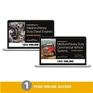 Truck Text  &  CDX Online (2 Year) New 2nd Editions Bundle: Medium/Heavy Duty Commercial Vehicle Systems 2E + 2 Year CDX Online AND Medium/Heavy Duty Diesel Engines 2E + 2 Year CDX Online by Duffy, Owen C., 9781284274073