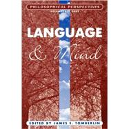 Language and Mind, Volume 16 by Tomberlin, James E., 9780631234098