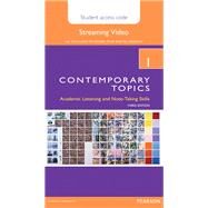 Contemporary Topics 1 Streaming Video Access Code Card by Solorzano, Helen S; Frazier, Laurie L, 9780133994155