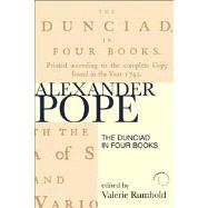 The Dunciad in Four Books by Rumbold; Valerie, 9781408204160