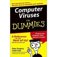 Computer Viruses For Dummies by Gregory, Peter H., 9780764574184