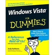 Windows Vista For Dummies by Rathbone, Andy, 9780471754213