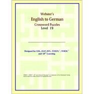 Webster's English to German Crossword Puzzles by ICON Reference, 9780497254230