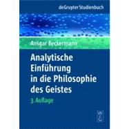 Analytische Einfuhrung in Die Philosophie Des Geistes by Beckermann, Ansgar, 9783110204247