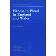 FITNESS TO PLEAD IN ENGLAND AND WALES by Grubin,Donald, 9780863774249