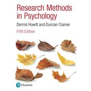 Research Methods in Psychology by Howitt, Dennis; Cramer, Duncan, 9781292134277